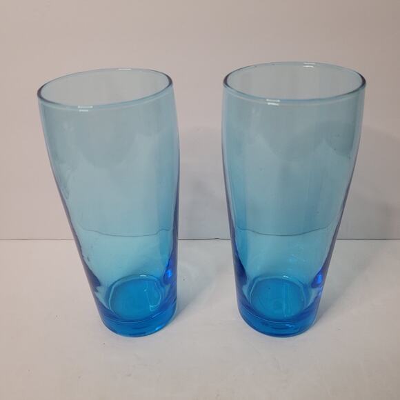 Blue Glass Tumblers - Picture 1 of 6